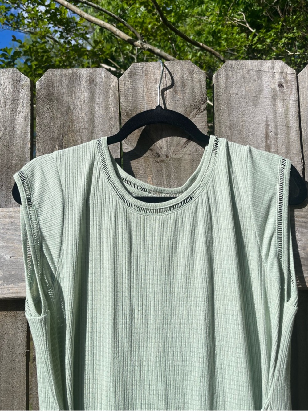 Greige Sz L Sleeveless Sage Tie-Front Midi Dress - Picture 2 of 13